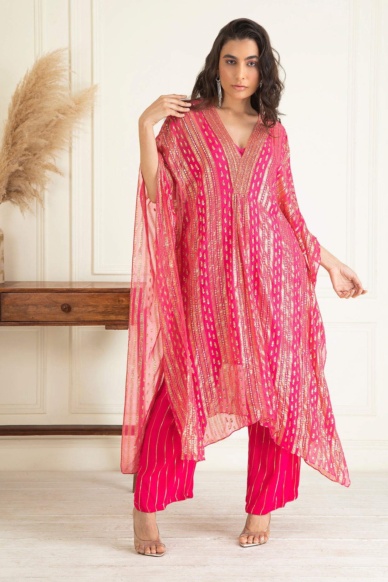 Hot Pink Kaftan Set