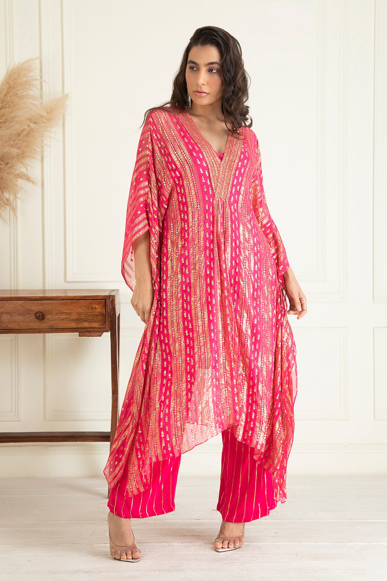 Hot Pink Kaftan Set