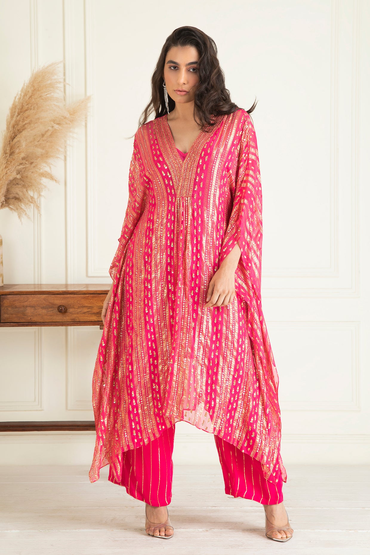 Hot Pink Kaftan Set
