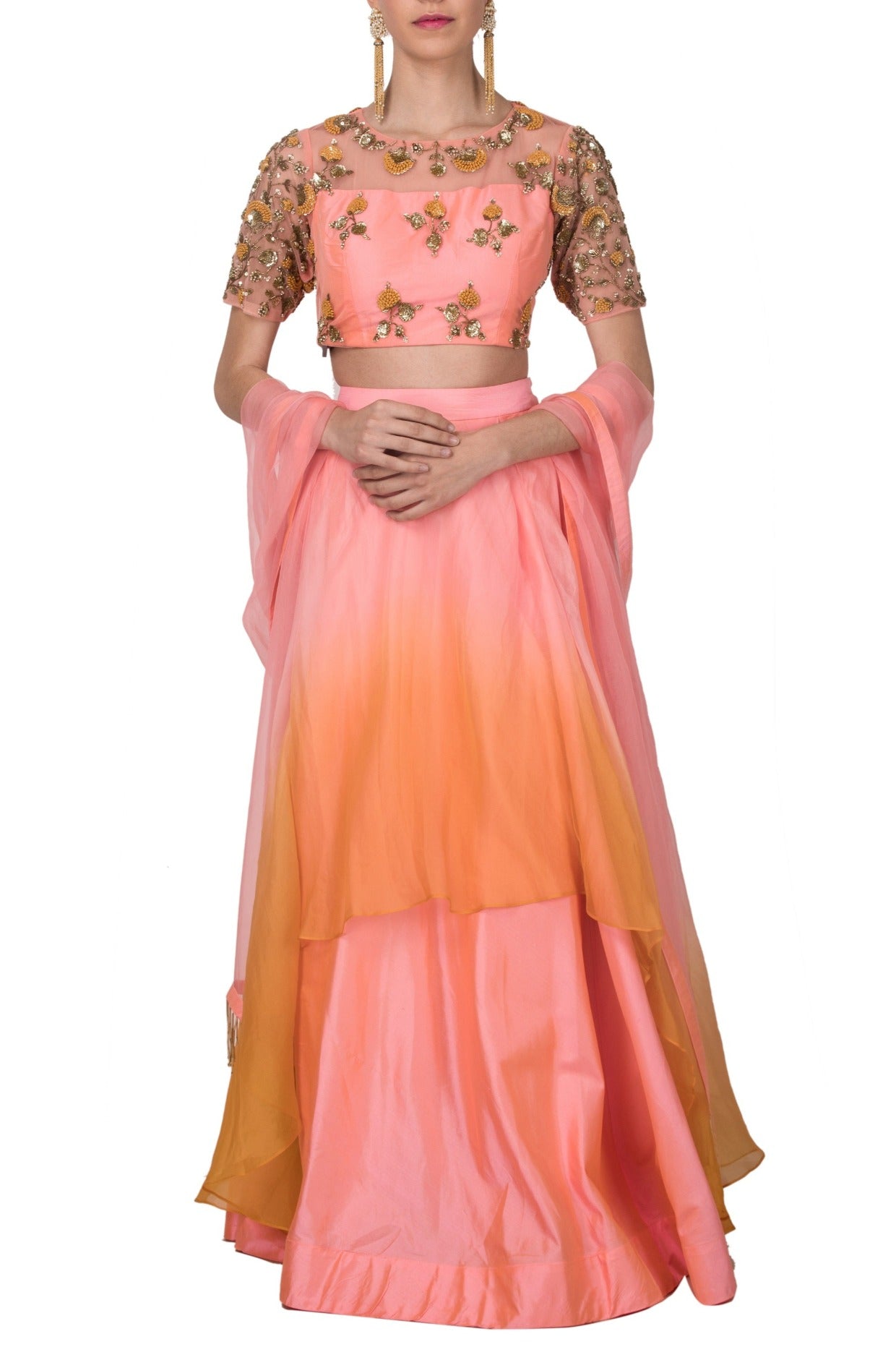SALE - Pink Crop Top And Skirt (Copy)