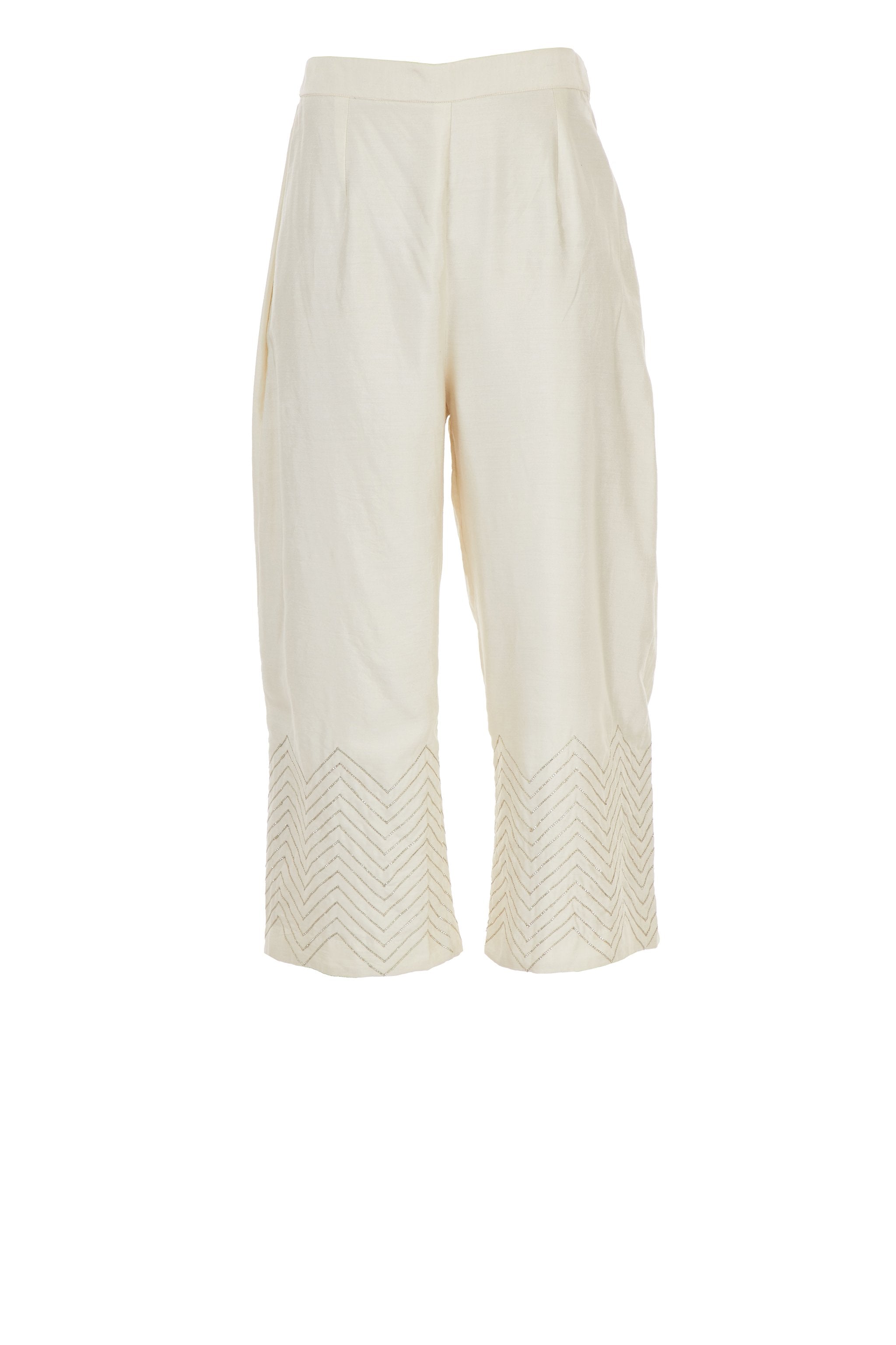 Pink And Off White Ombre Dyed Plazo Set