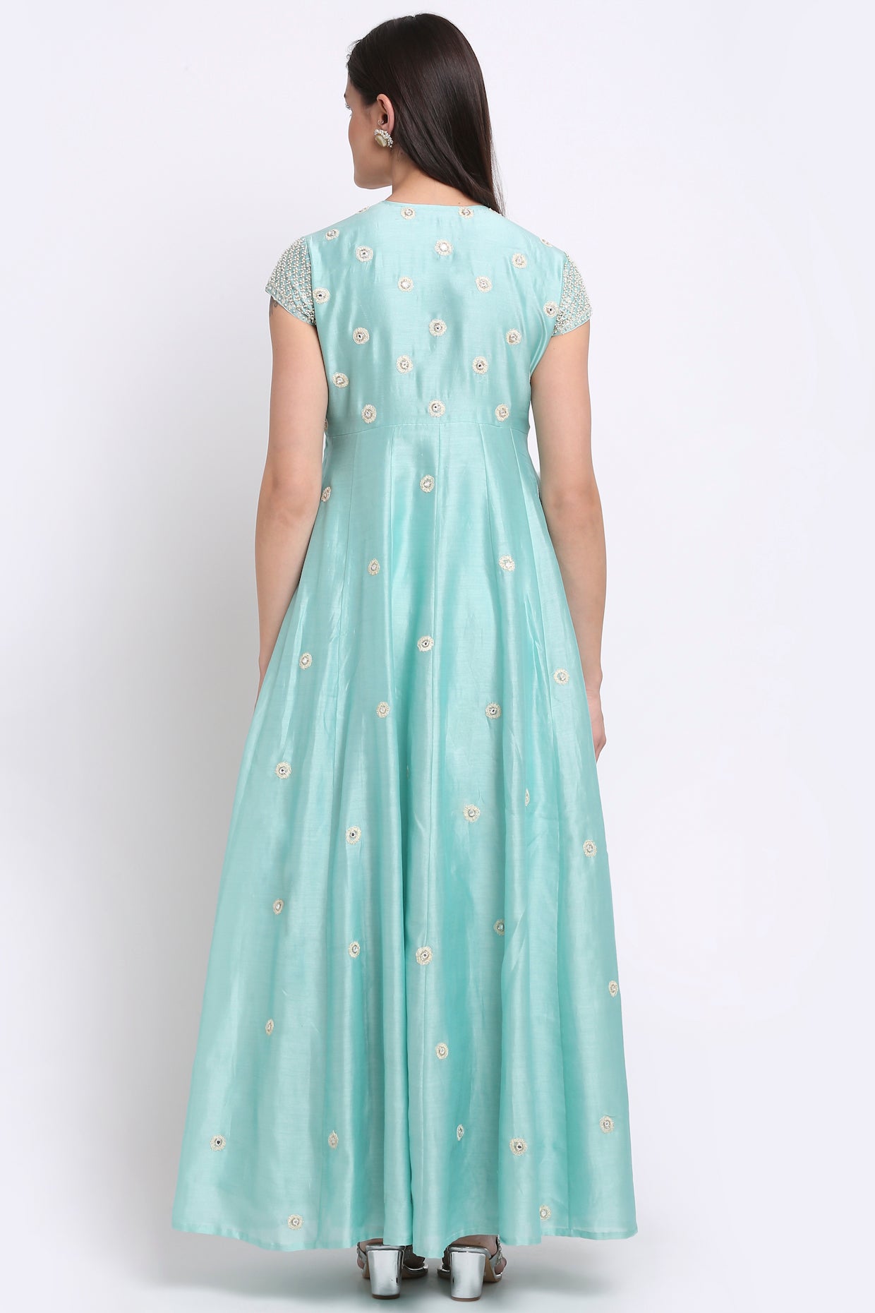 Light Blue  Chanderi Suit Set