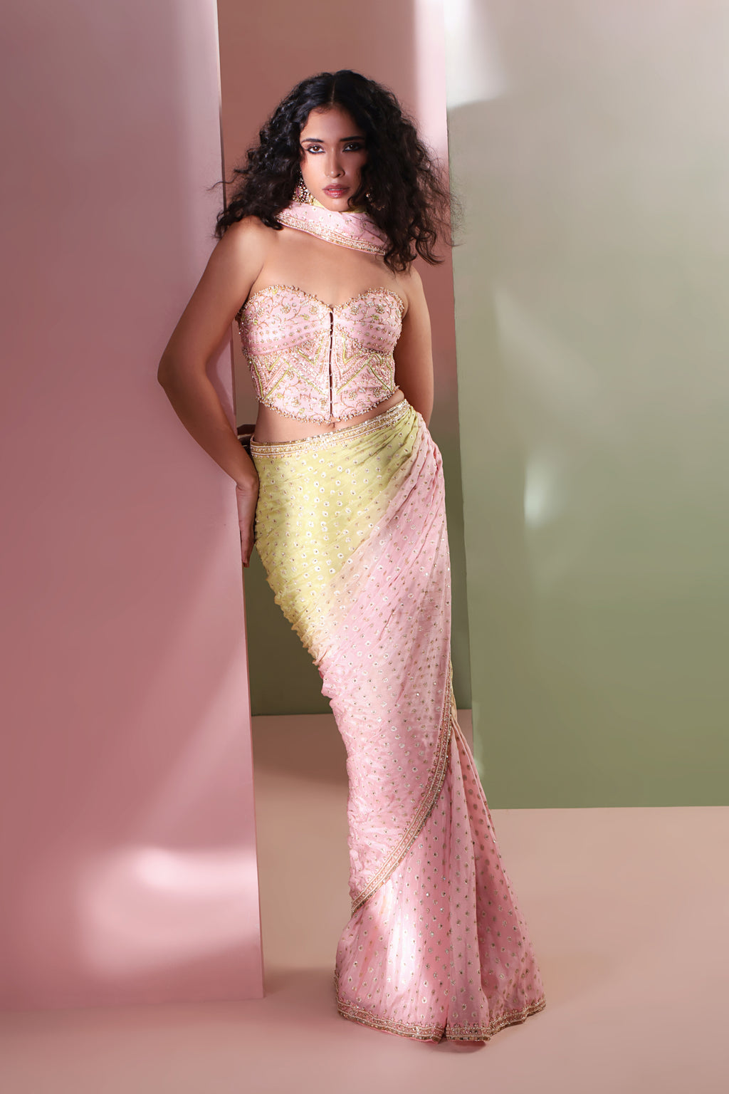 Leher Saree Set
