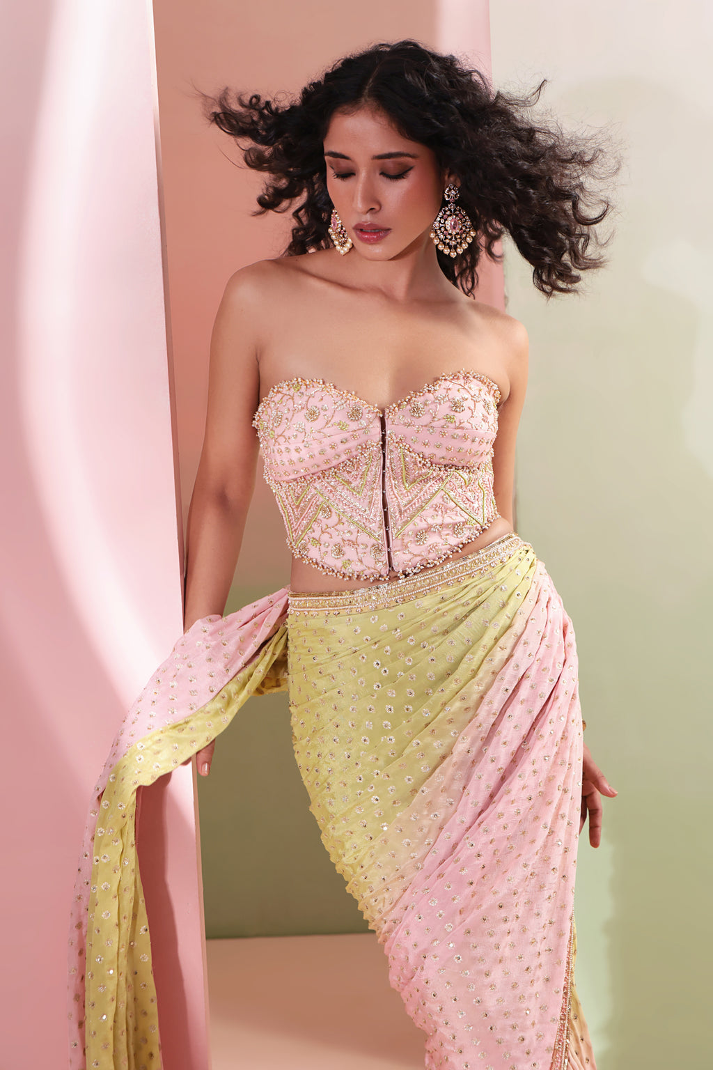 Leher Saree Set