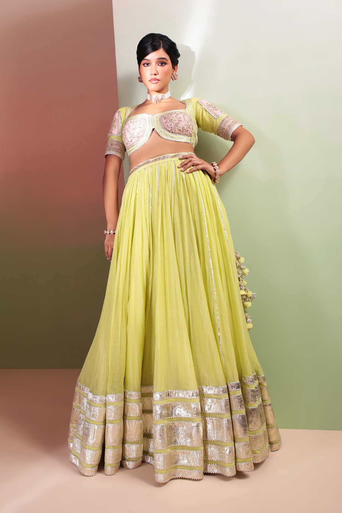 RANG RASIYA MUL CHANDERI LEHENGA SET