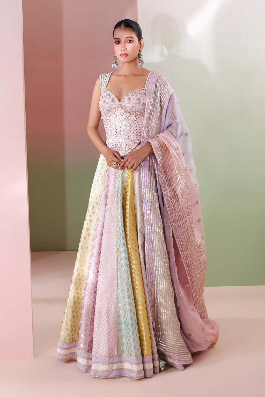 Phagun Chanderi Lehenga Set