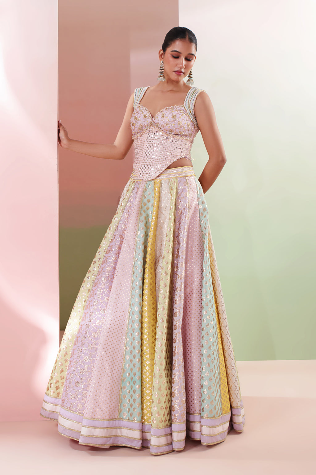 Phagun Chanderi Lehenga Set