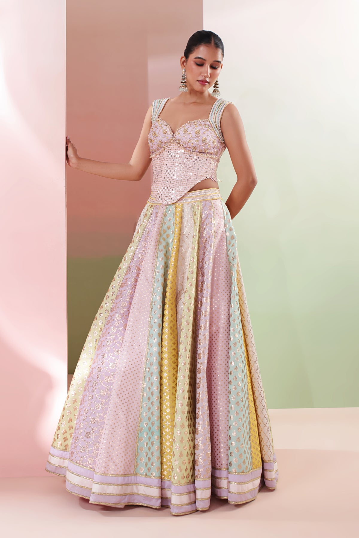Phagun Chanderi Lehenga Set