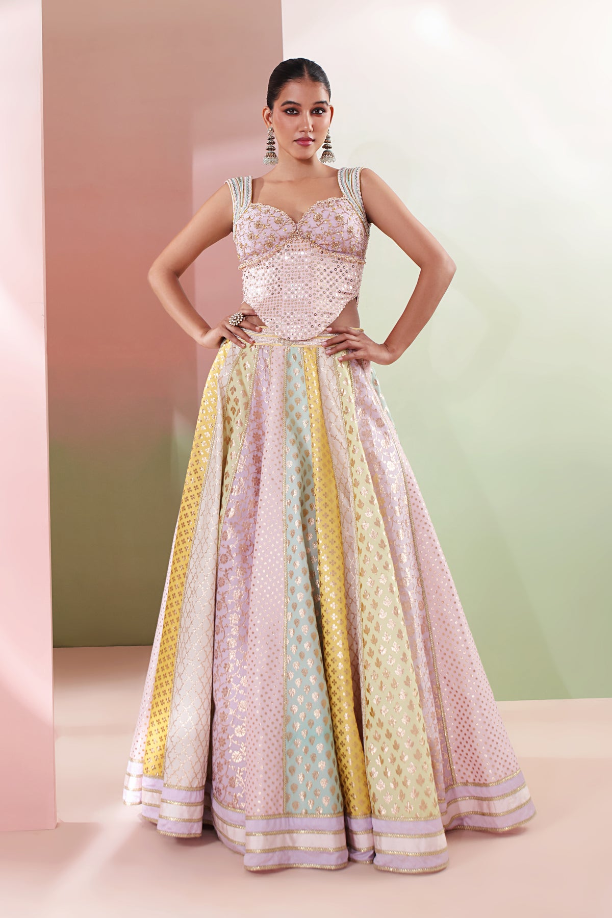 Phagun Chanderi Lehenga Set