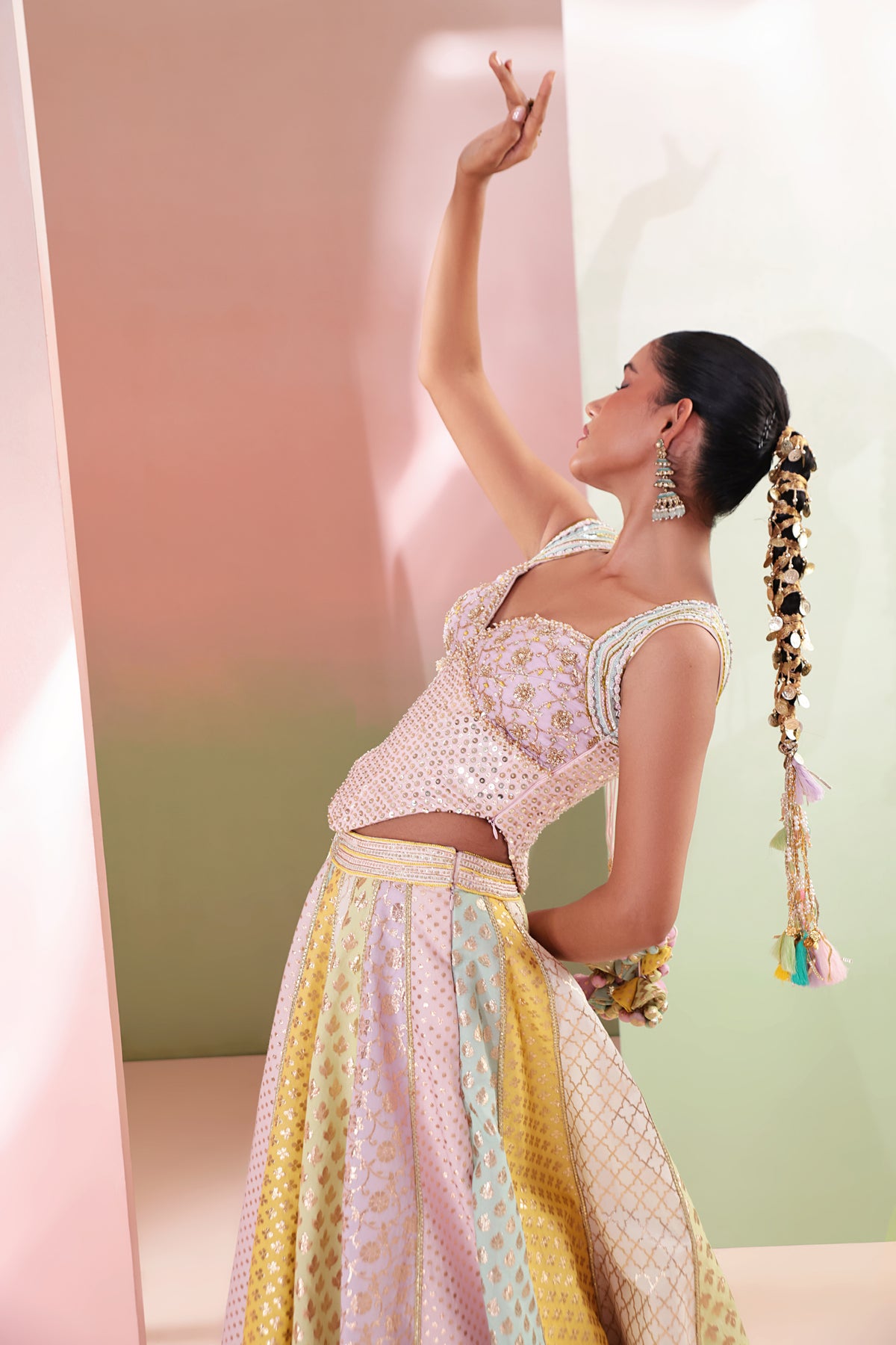 Phagun Chanderi Lehenga Set