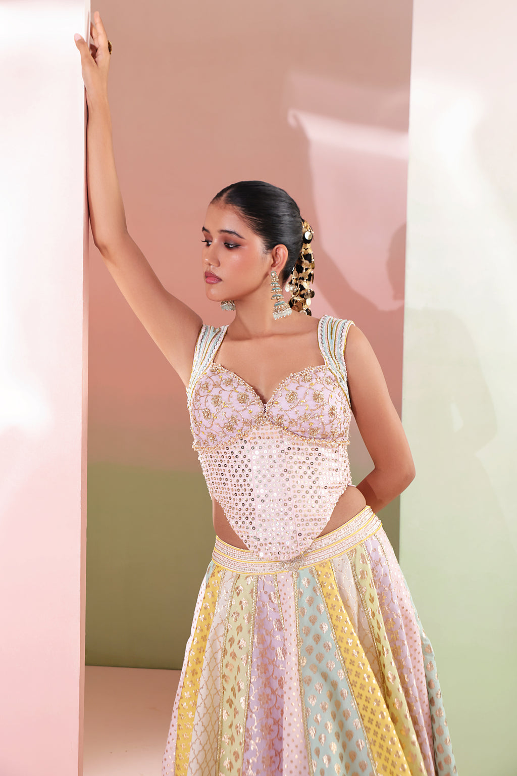 Phagun Chanderi Lehenga Set