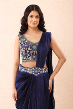 Indigo Royale Drape Saree Set