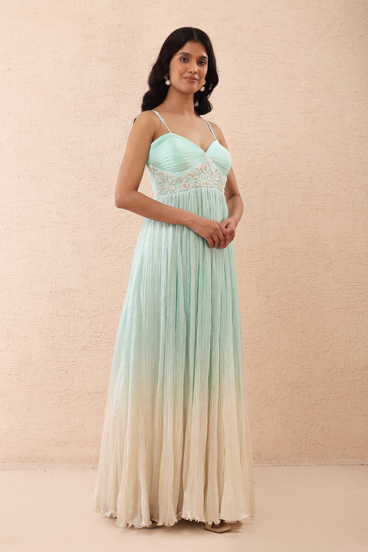 Pastel Blue Anarkali Set