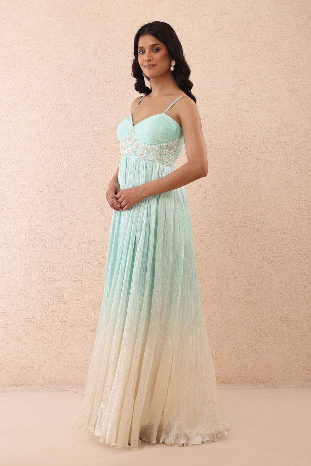 Pastel Blue Anarkali Set