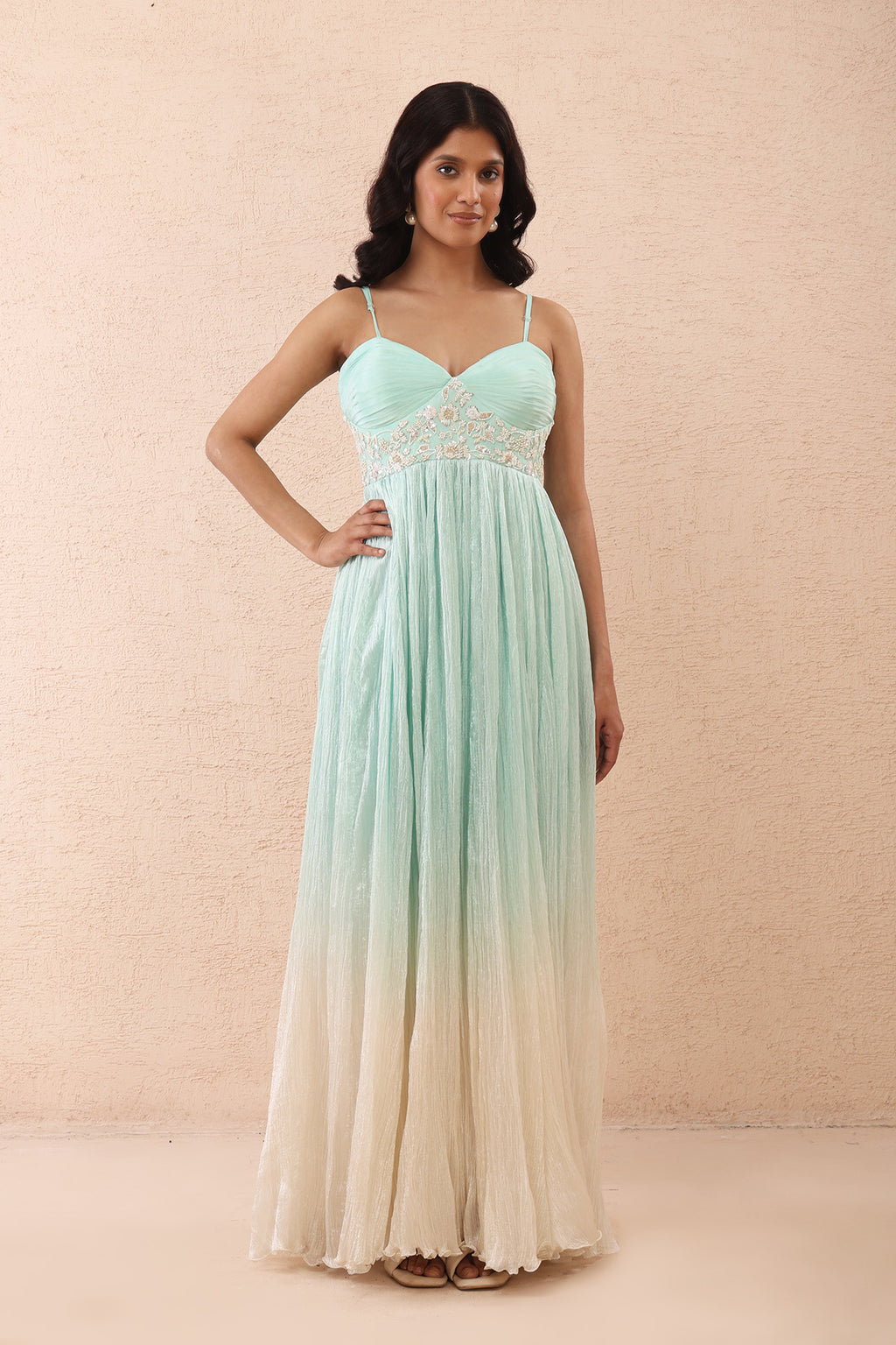 Pastel Blue Anarkali Set