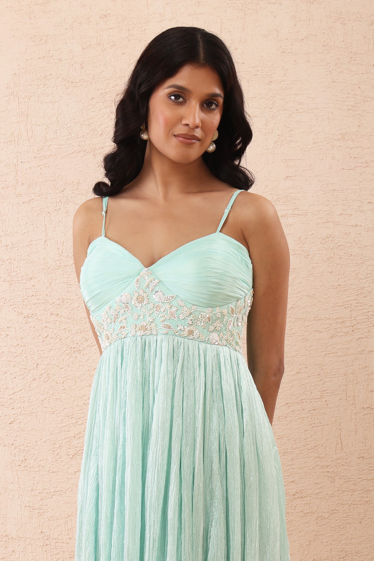 Pastel Blue Anarkali Set