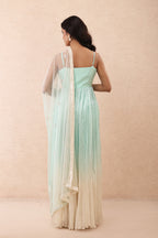 Pastel Blue Anarkali Set
