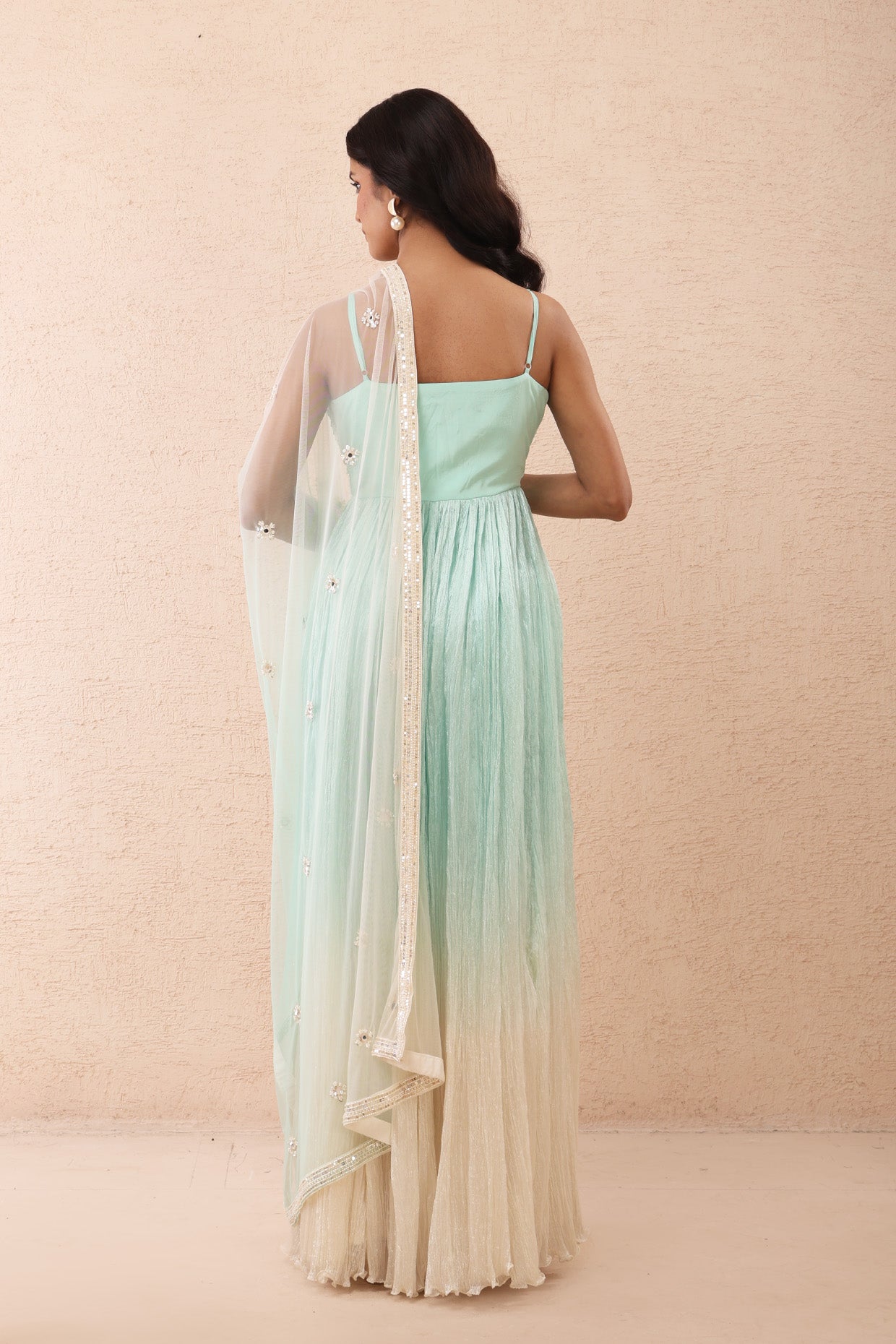 Pastel Blue Anarkali Set