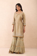 Olive Haze Sharara Set