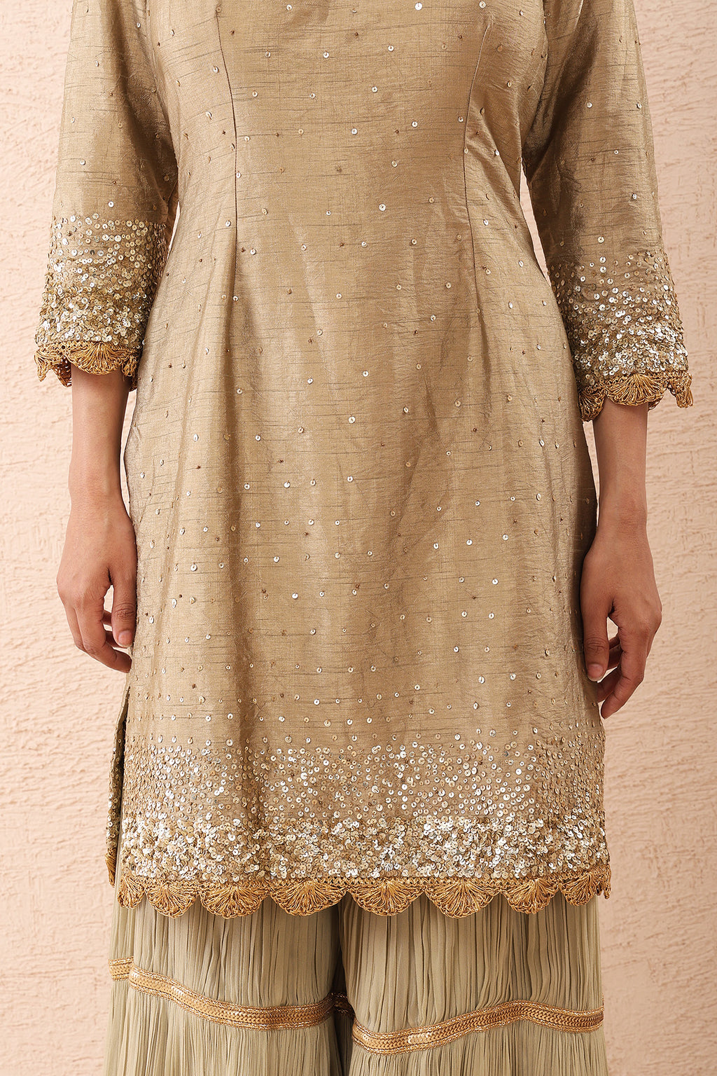 Olive Haze Sharara Set