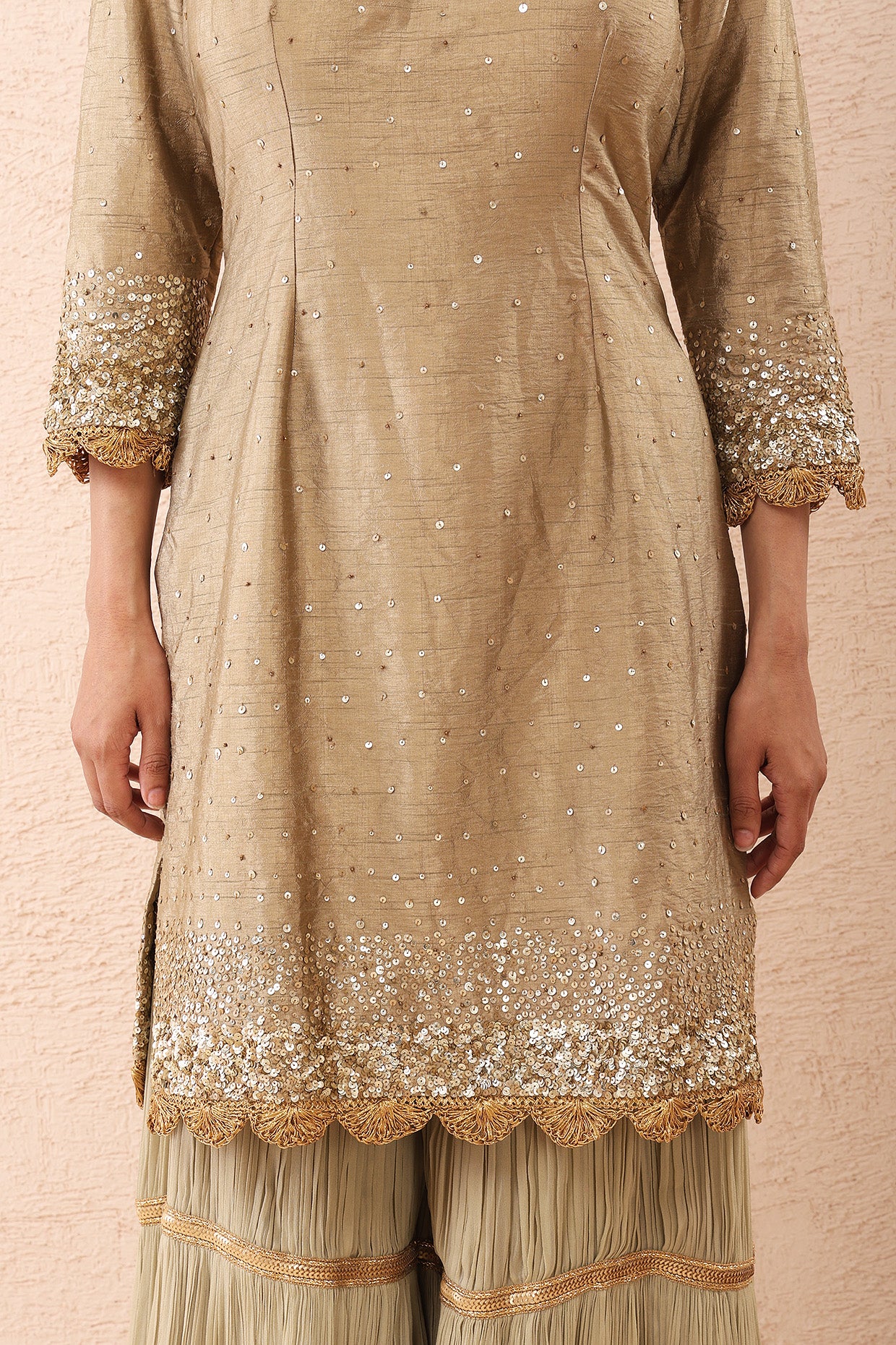 Olive Haze Sharara Set