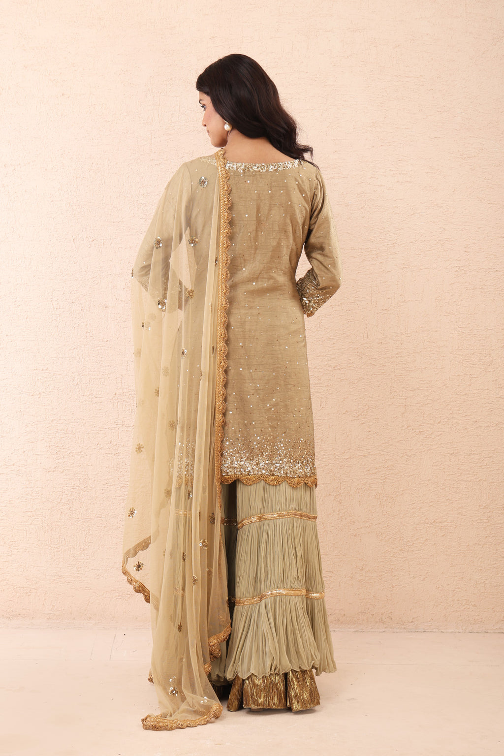 Olive Haze Sharara Set