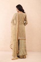 Olive Haze Sharara Set