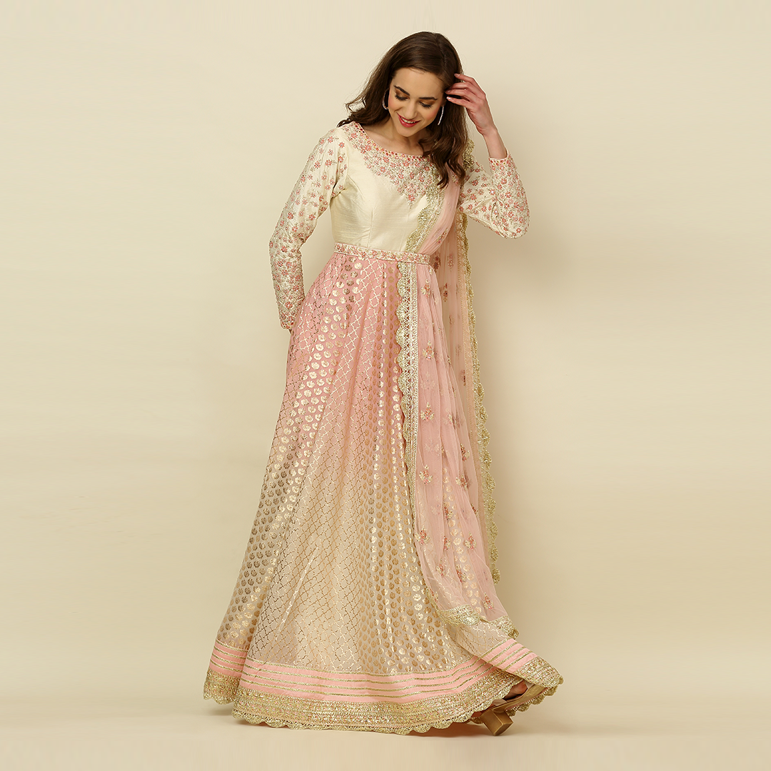 Light Pink Anarkali Set