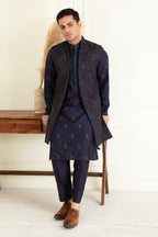 Midnight Blue Front Open Jacket Set