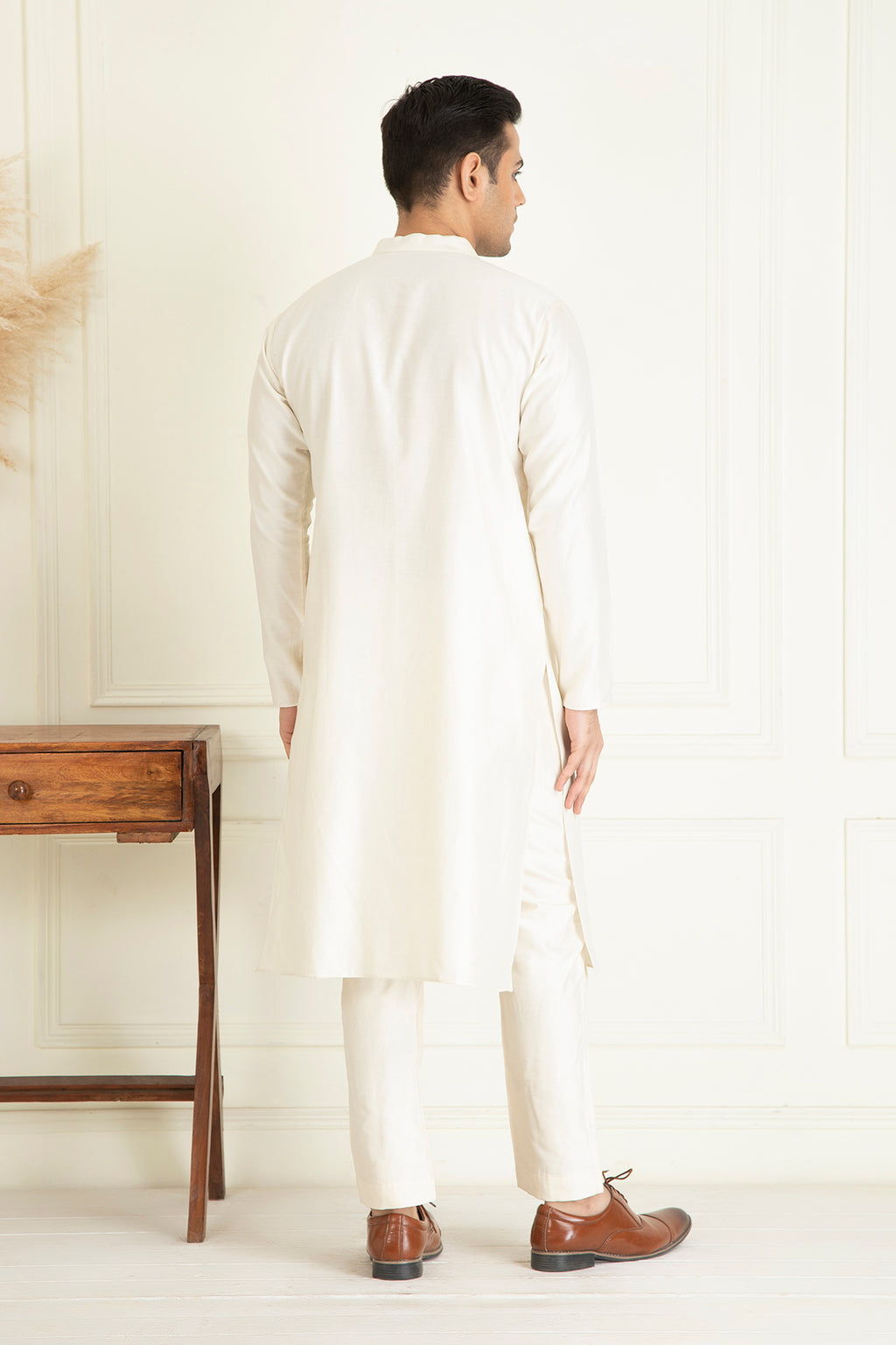 Classic Ivory Embroidered Jacket Set