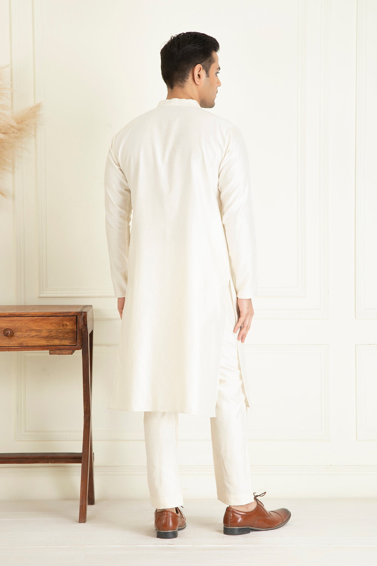 Classic Ivory Embroidered Jacket Set