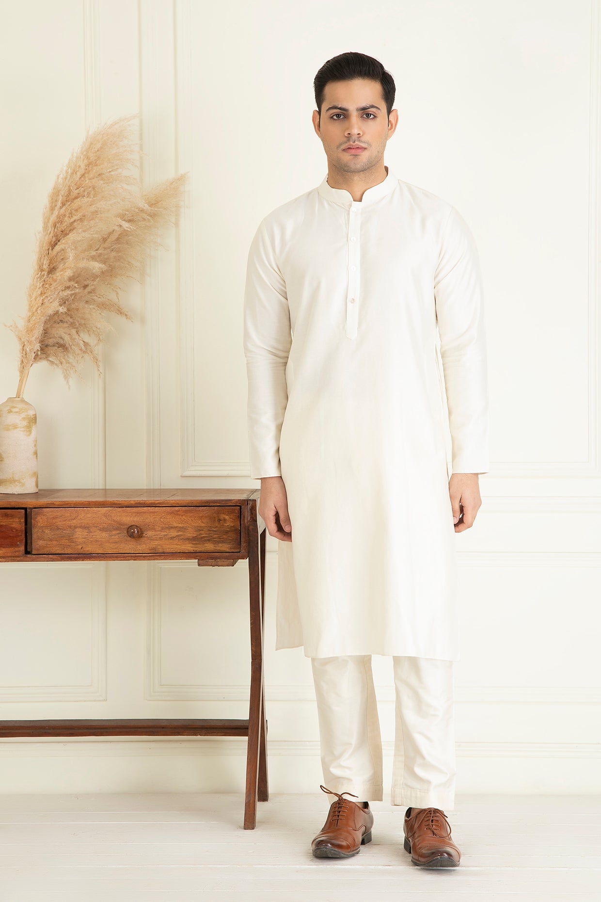 Turquoise Green Embroidered Sherwani Set