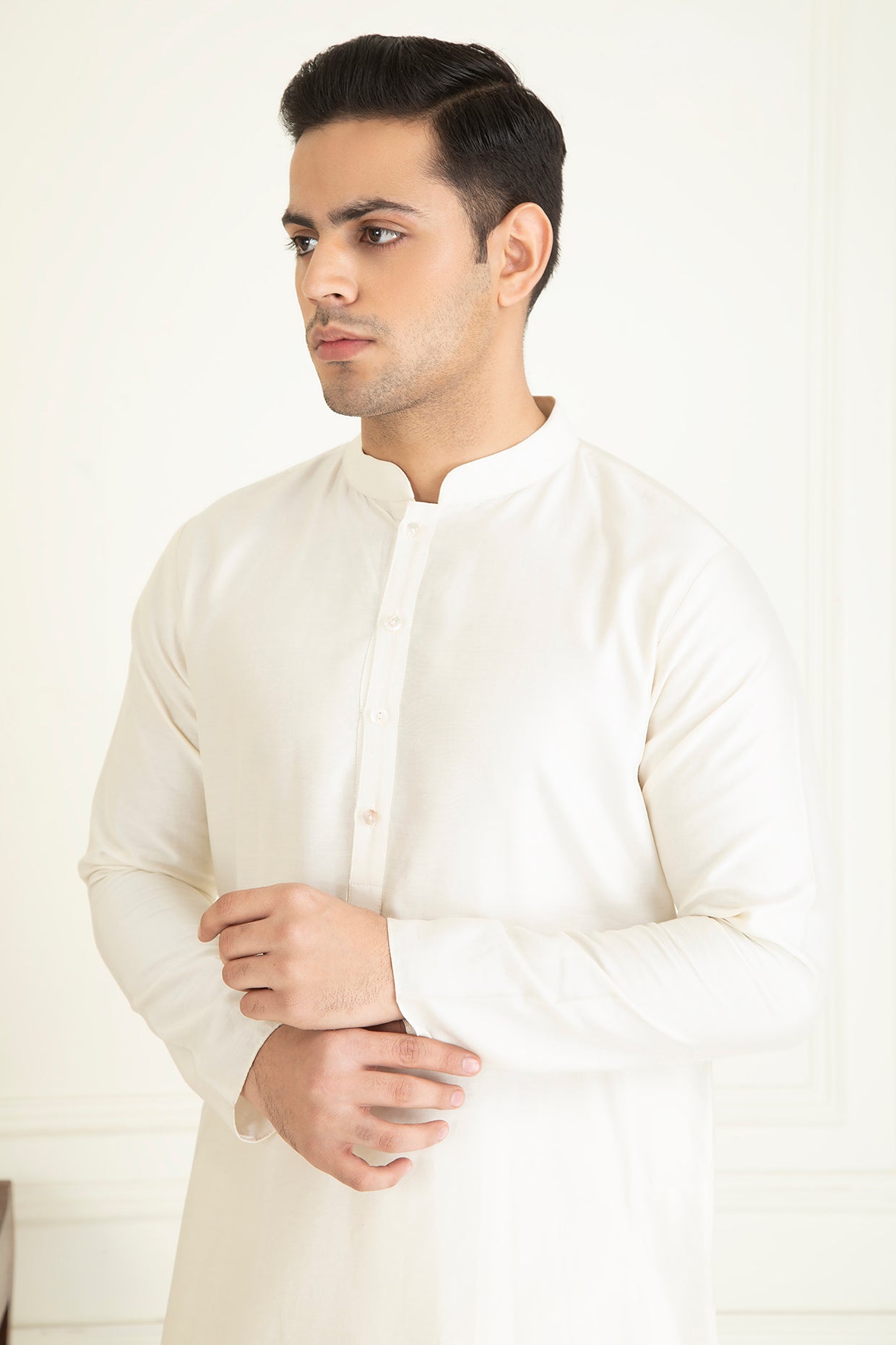 Classic Ivory Embroidered Jacket Set