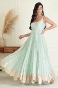 Powder Blue Anarkali Set