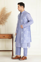 Lavender Embroidered Jacket Set