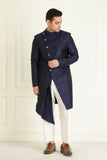 Navy Blue Drape Sherwani