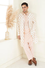 Classic Ivory Embroidered Sherwani Set