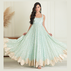 Powder Blue Anarkali Gown