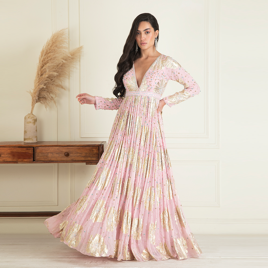 Blush Pink Anarkali Set