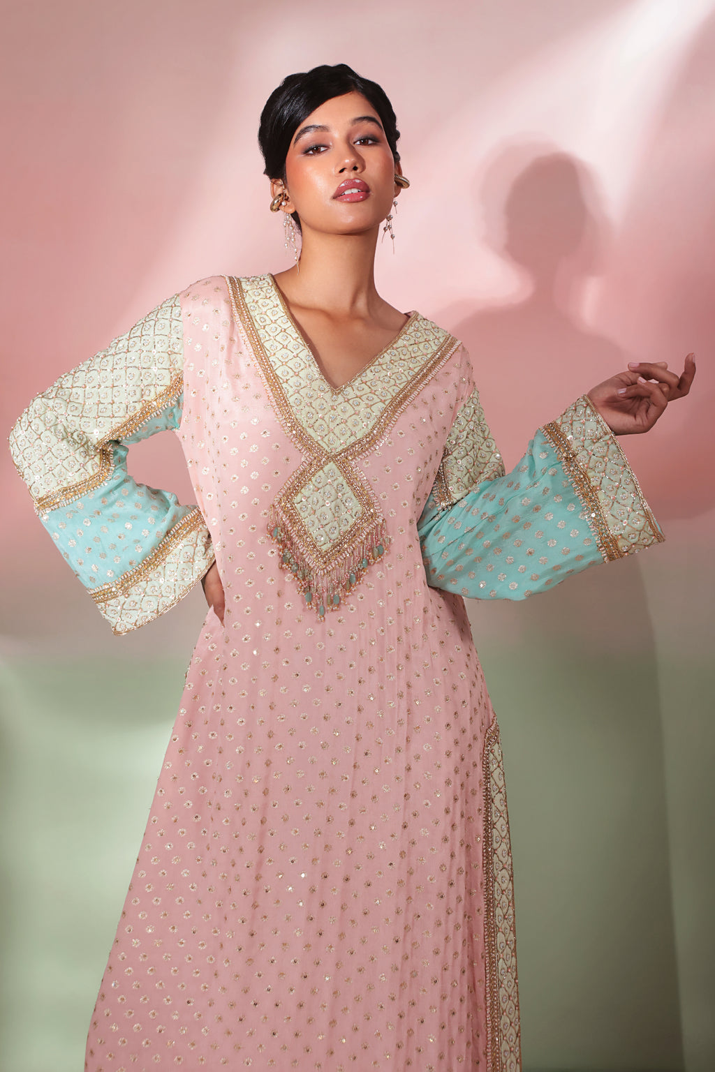 Gulmohar Pastel Kaftan