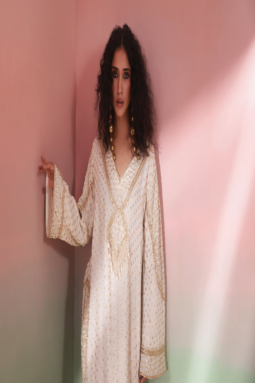Chandni Ivory Kaftan