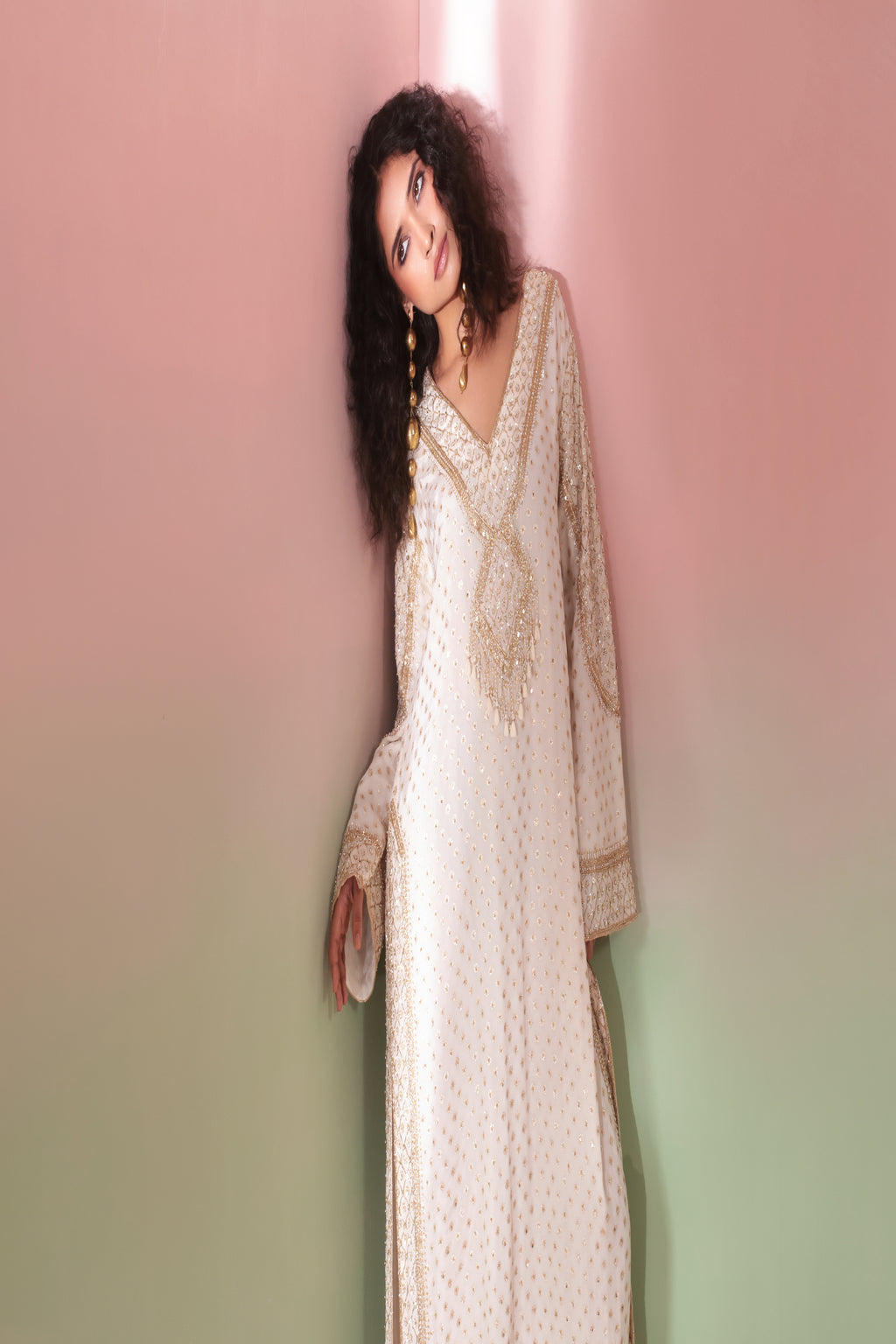 Chandni Ivory Kaftan
