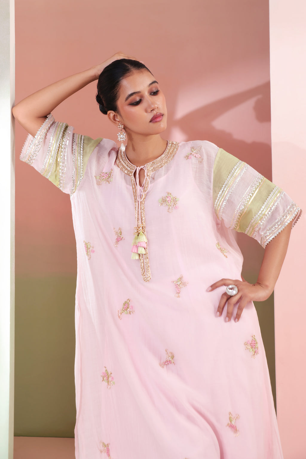 Gulabo Mint Kaftan Set