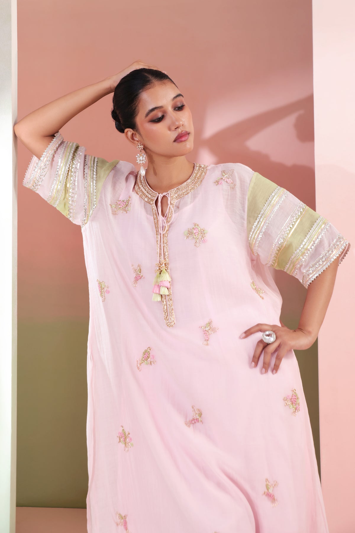 Gulabo Mint Kaftan Set