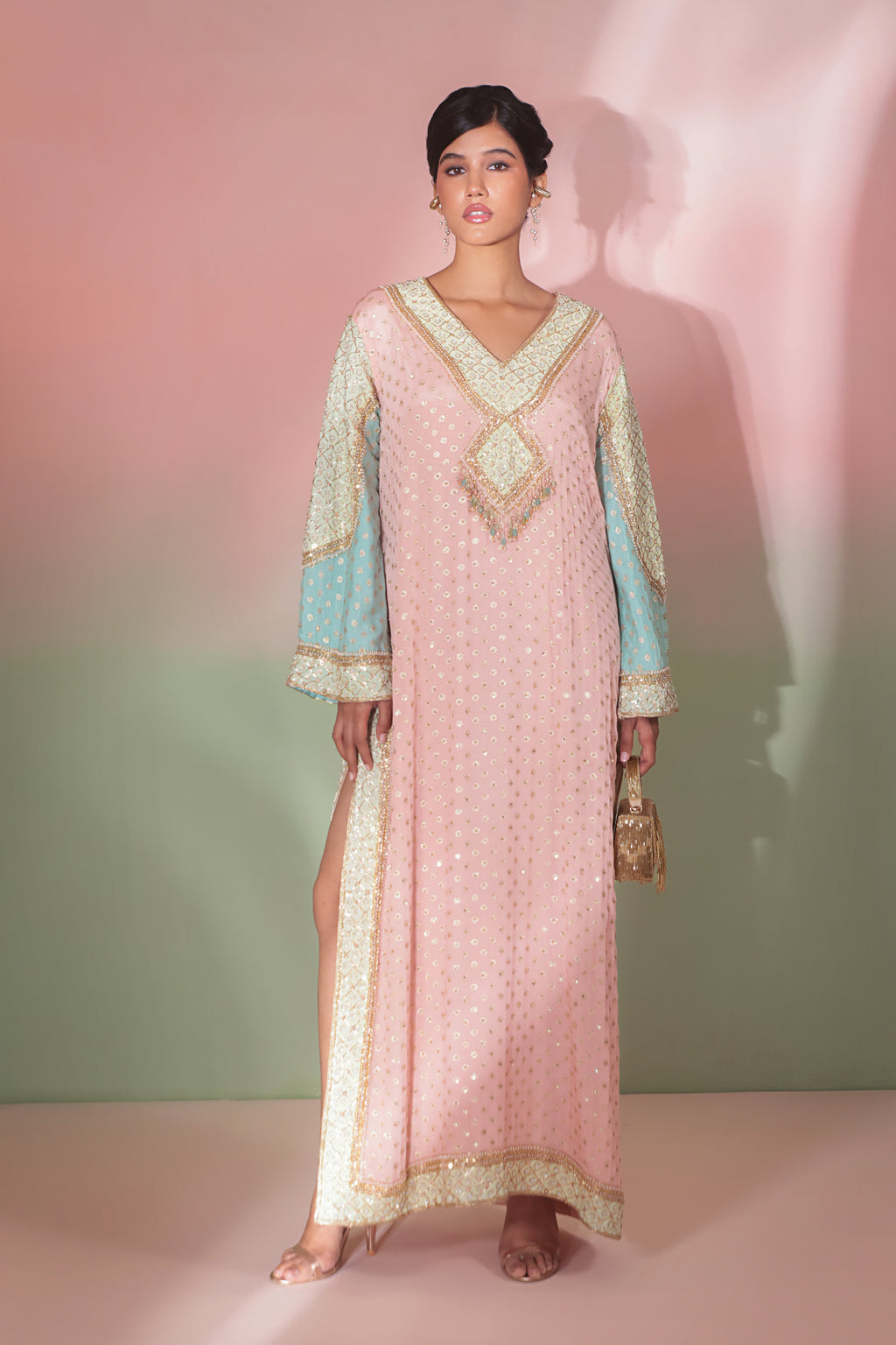 Gulmohar Pastel Kaftan