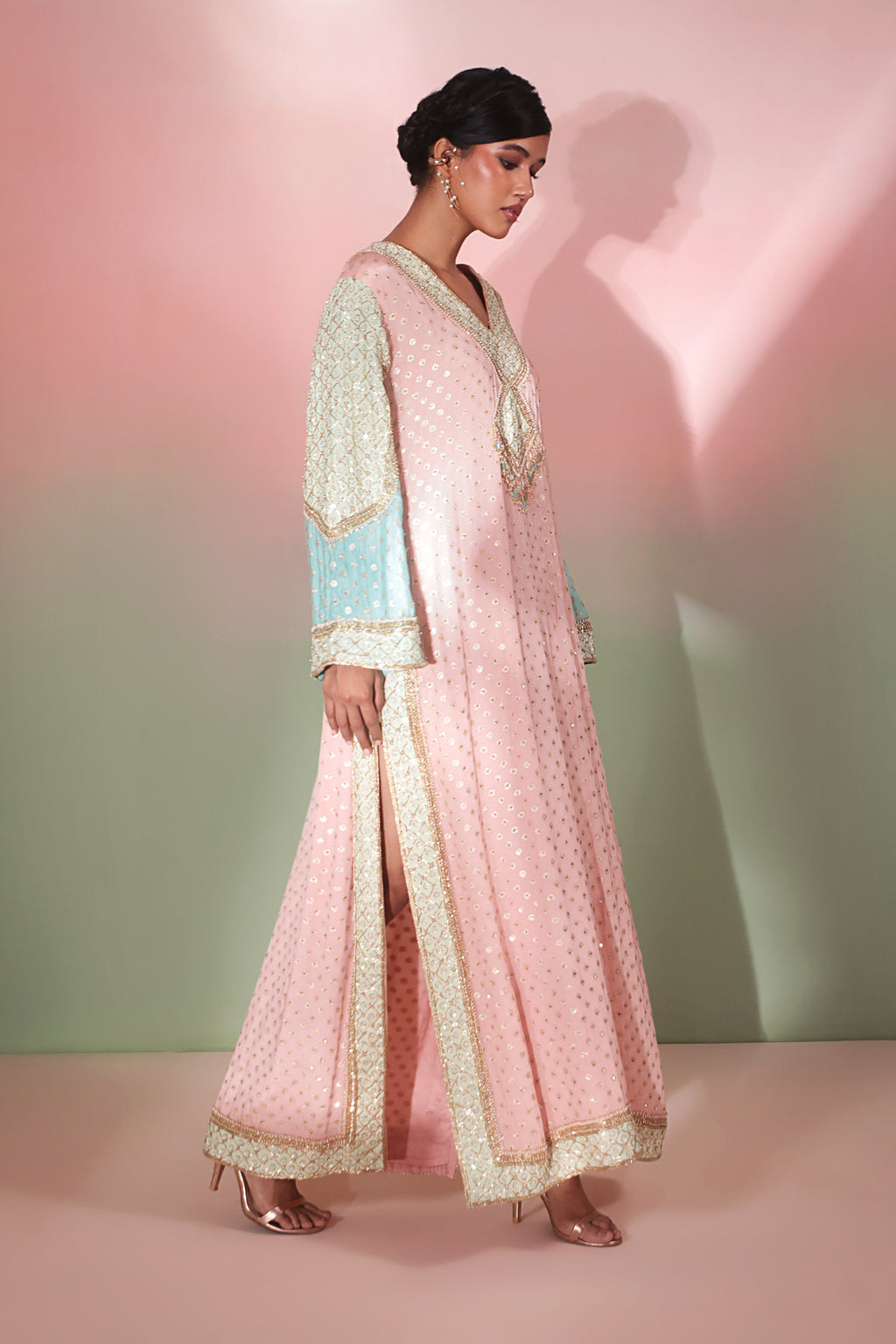 Gulmohar Pastel Kaftan