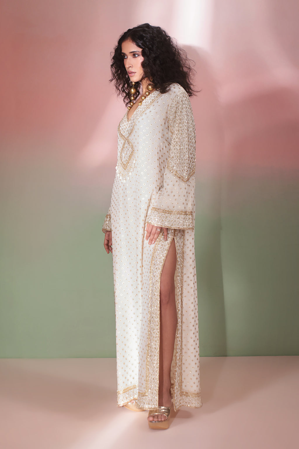 Chandni Ivory Kaftan
