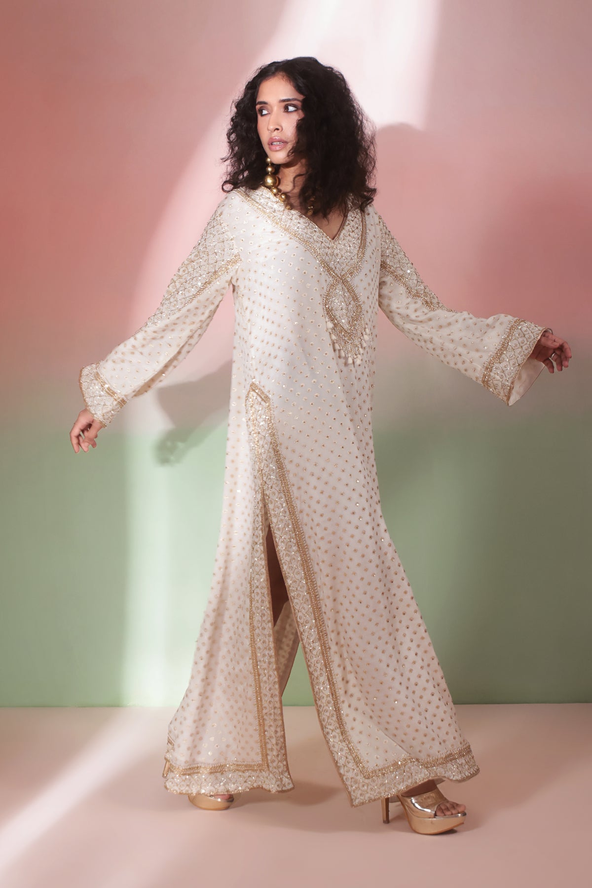 Chandni Ivory Kaftan