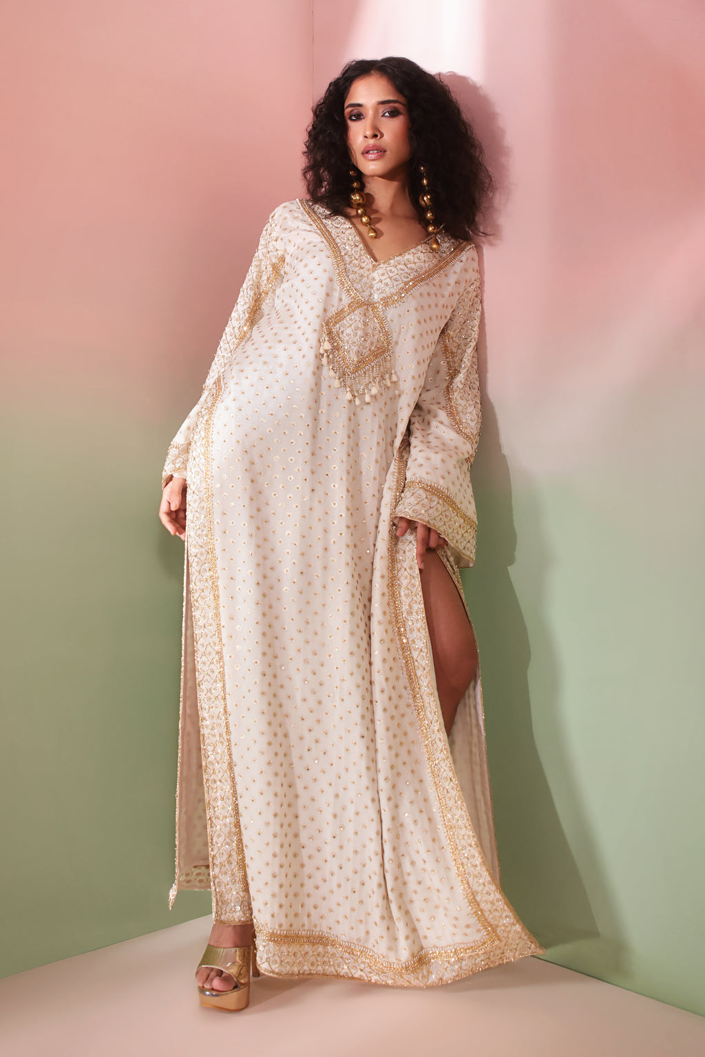 Chandni Ivory Kaftan