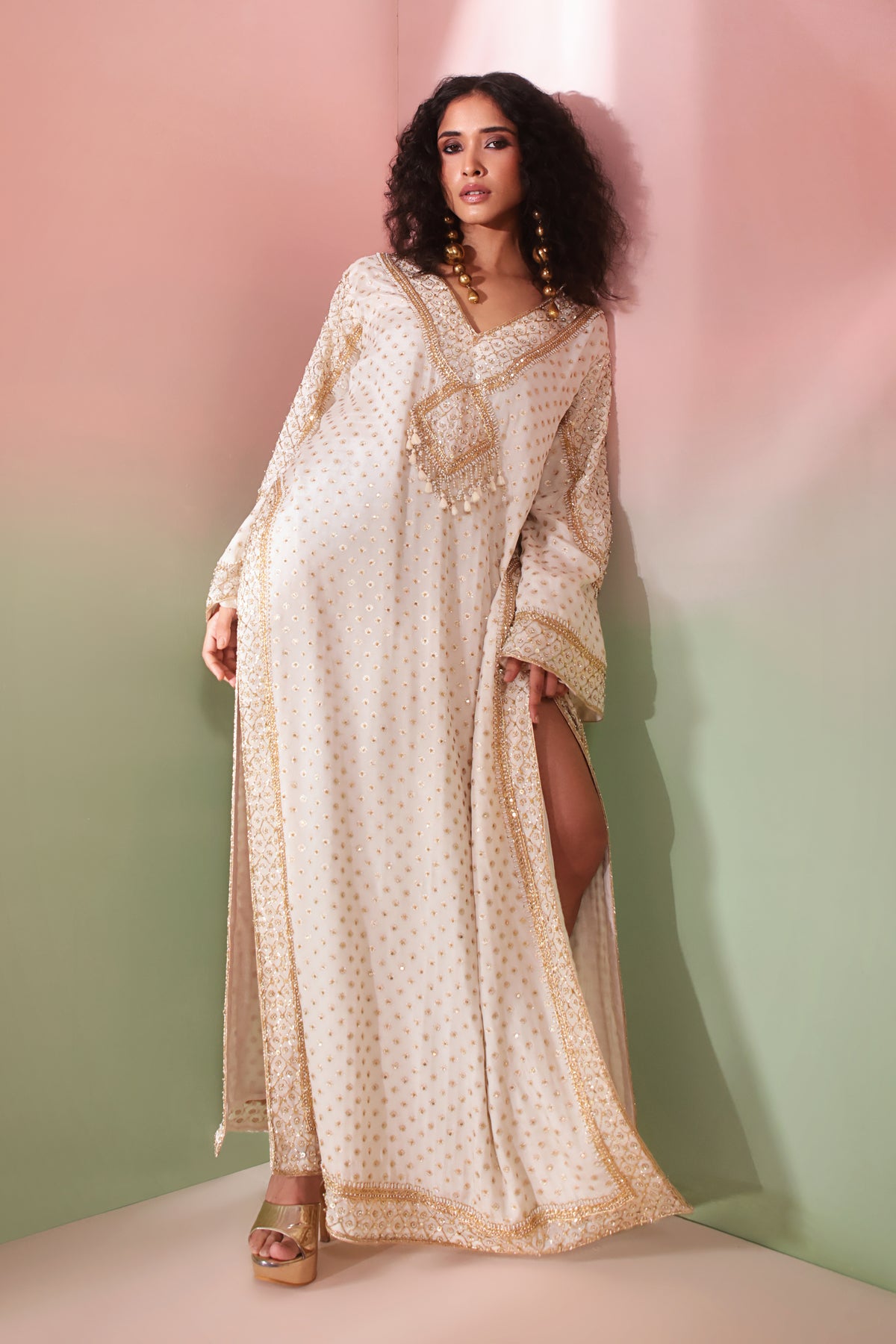 Chandni Ivory Kaftan
